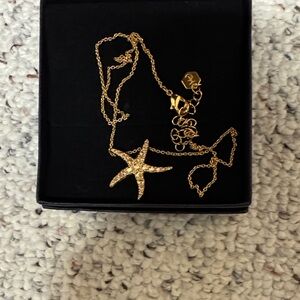 Gold Starfish Pendant Necklace by TOUCHSTONE